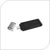 USB 3.2 Flash Disk Kingston DT70 USB C 32GB Μαύρο