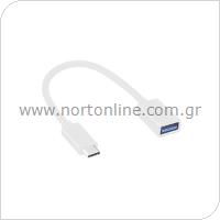 Adaptor USB OTG Host (Female) to USB C (Male) White (Bulk)