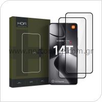 Tempered Glass Full Face Hofi Premium Pro+ Xiaomi 14T/ 14T Pro Μαύρο (2 τεμ.)