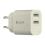 Φορτιστής Ταξιδίου Ταχείας Φόρτισης Devia EL206 USB A 12W/ USB C PD 20W/ USB A & USB C PD QC 20W Plant Straw Λευκό (20 τεμ.) VALUE PACK