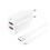 Travel Fast Charger Foneng EU63 with Dual Output 2xUSB A 12W 2.4A & USB A to Lightning Cable 1m White