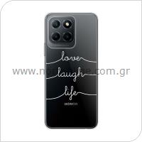 TPU inos Honor X8 5G Art Theme Love-Laugh-Life