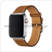 Strap Devia Elegant PU Leather Apple Watch (42/ 44/ 45/ 49mm) Brown