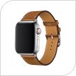 Λουράκι Devia Elegant PU Leather Apple Watch (42/ 44/ 45/ 49mm) Καφέ