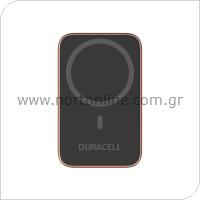 Φορτιστής Ανάγκης Duracell Magnetic MagSafe Micro 5 12W 5000mAh με Βραχίονα Στήριξης Μαύρο