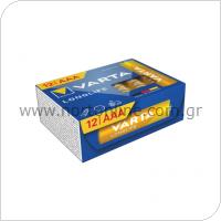 Μπαταρία Alkaline Varta Longlife AAA LR03 Plastic Free (12 τεμ.)