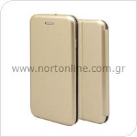Flip Book Case inos Samsung A125F Galaxy A12/ A127F Galaxy A12 Nacho/ M127F Galaxy M12 Curved M-Folio Gold