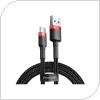 USB 2.0 Cable Baseus Cafule USB A to USB C 2A 2m Black-Red