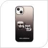Θήκη TPU Karl Lagerfeld Apple iPhone 14 Plus Iconic Karl & Choupette Gradient Μαύρο