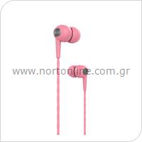 Hands Free Stereo Devia EL064 3.5mm Kintone Ροζ