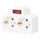 Power Adapter GSC 2 Way with Switch White