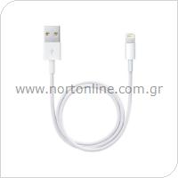 Καλώδιο Apple MD819 USB A σε Lightning 2m Λευκό