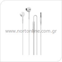 Hands Free Stereo A3 Devia EM108 3.5mm Kintone Λευκό