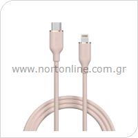 USB 2.0 Cable Devia EC631 USB C to Lightning PD 27W 1.2m Jelly Pink