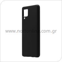 Θήκη Liquid Silicon inos Samsung A426B Galaxy A42 5G L-Cover Μαύρο