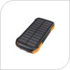 Ηλιακός Φορτιστής Ανάγκης Choetech B658 10000mAh με 2 Θύρες USB A & 1 Θύρα USB C Μαύρο Πορτοκαλί