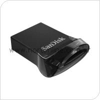 USB 3.1 Flash Disk SanDisk Ultra Fit SDCZ430 USB A 128GB 130MB/s Μαύρο