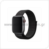 Λουράκι Devia Sport3 Nylon Woven Apple Watch (42/ 44/ 45/ 49mm) Deluxe Μαύρο