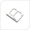 Βάση Κάρτας Sim & SD Samsung A326B Galaxy A32 5G Λευκό (Original)
