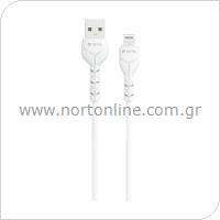 USB 2.0 Cable Devia EC406 USB A to Lightning 1m Kintone Eco-Friendly White