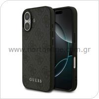 Θήκη PU Guess Apple iPhone 17 Hardcase Classic 4G Μαύρο