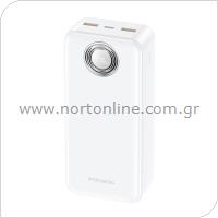 Φορτιστής Ανάγκης Foneng PX103 PD 22.5W 30000mAh με 2 Θύρες USB A & 1 Θύρα USB C Λευκό
