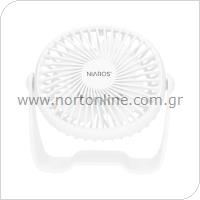 Επιτραπέζιος Ανεμιστήρας Niaros Alua USB 3W Mini Λευκό
