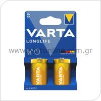 Μπαταρία Alkaline Varta Longlife C LR14 Plastic Free (2 τεμ.)