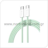 Cable Devia EC325 Woven USB C to USB C PD 3A 60W 1m Smart Green