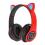 Wireless Stereo Headphones CAT EAR CXT-B39 with LED & SD Card Cat Ears Red