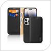 Leather Wallet Cover Dux Ducis Hivo RFID Wallet Apple iPhone 15 Pro Max Black