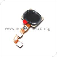 Home Button Flex Cable with External Home Button  & Fingerprint Sensor Samsung A207F Galaxy A20s Black (Original)
