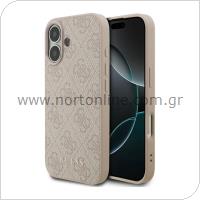 Θήκη PU Guess Apple iPhone 17 Hardcase Classic 4G Ροζ