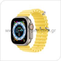 Strap Dux Ducis OceanWave Silicone Bracelet Apple Watch (38/ 40/ 41mm) Yellow