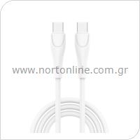 Καλώδιο Σύνδεσης USB 2.0 inos UltraCon USB C σε USB C 60W 1m Λευκό