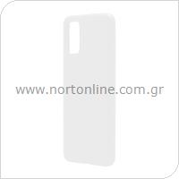Θήκη Liquid Silicon inos Samsung A025F Galaxy A02s L-Cover Λευκό