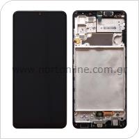 LCD with Touch Screen & Front Cover Samsung A325F Galaxy A32 4G Phantom Black (Original)