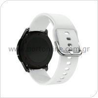 Universal Λουράκι για Smartwatch 22mm Λευκό (Ασυσκεύαστο)