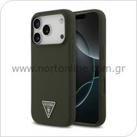 Θήκη Σιλικόνης Guess MagSafe Apple iPhone 17 Pro Max Triangle Logo Χακί