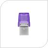 USB 3.2 Flash Disk Kingston DataTraveler Dual Drive DTDUO USB A & USB C 256GB Μωβ