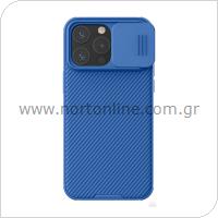 Soft TPU & PC Back Cover Case Nillkin Camshield Pro Apple iPhone 15 Pro Max Blue
