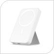 Wireless Power Bank Devia EP138 Magnetic PD 20W 5000mAh with Bracket Stand Extreme Speed White