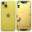 Καπάκι Μπαταρίας Apple iPhone 14 Κίτρινο (OEM)