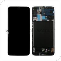 LCD with Touch Screen & Front Cover Samsung A705F Galaxy A70 Black (Original)
