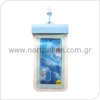 Waterproof Case inos for Smartphones up to 6.9'' Clear Light Blue