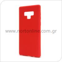 Liquid Silicon inos Samsung N960F Galaxy Note 9 L-Cover Hot Red