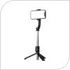 Selfie Stick & Τρίποδο Devia Life Creation C10 για Smartphones Πλάτους 65 έως 95mm Μαύρο
