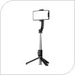 Selfie Stick & Τρίποδο Devia Life Creation C10 για Smartphones Πλάτους 65 έως 95mm Μαύρο