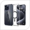 Θήκη TPU & PC Spigen Ultra Hybrid Mag Magsafe Apple iPhone 15 Pro Διάφανο-Γκρι