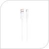 Καλώδιο Σύνδεσης USB 2.0 Foneng XS07 USB A σε USB C 3Α 1.2m Λευκό